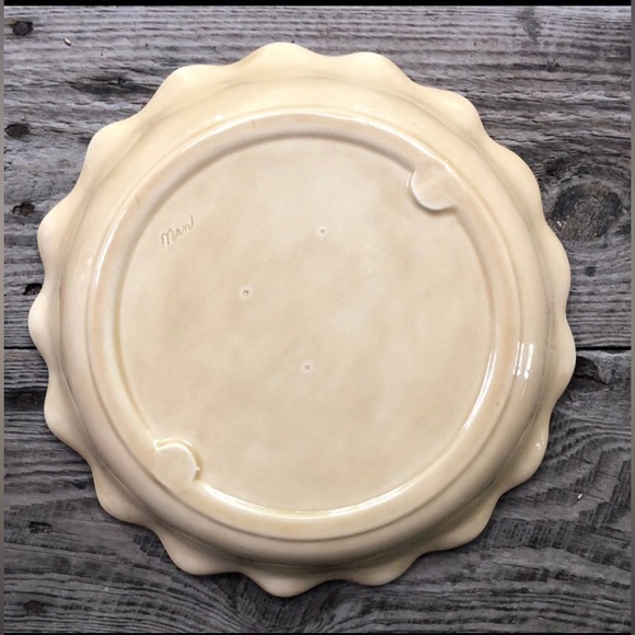 Deep Dish Fluted Pie Plate Ceramic Vintage - Picture 2 of 3